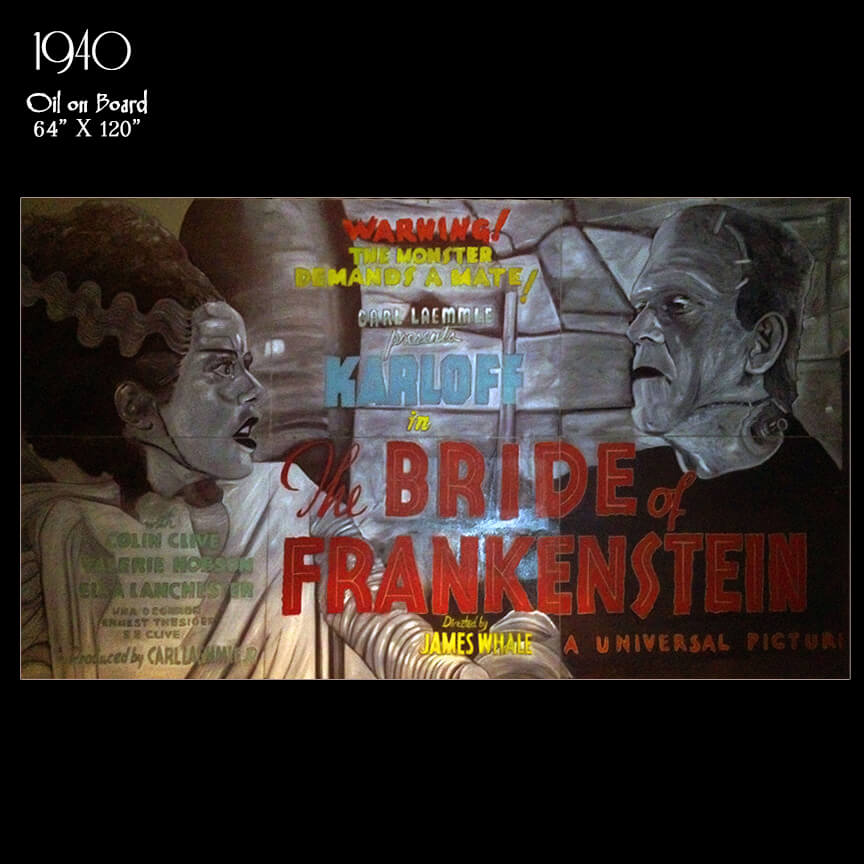 1940b : THE BRIDE OF FRANKENSTEIN 6 Panel THEATER - Original Art
